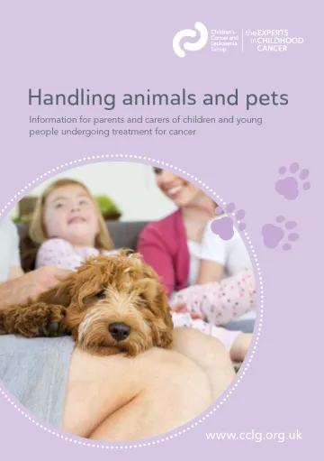 Front cover for booklet - Handling animals and pets