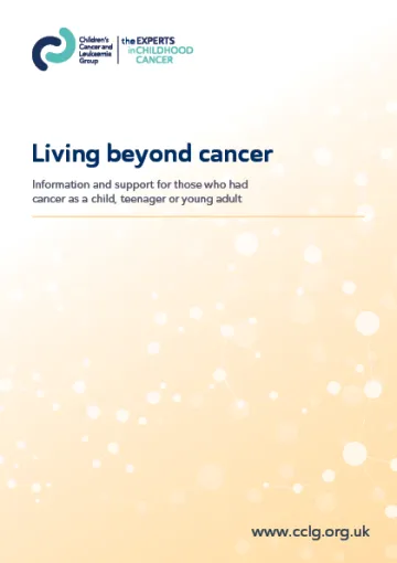 Front cover for booklet - Living beyond cancer