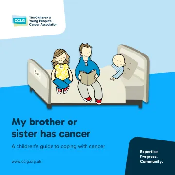 Front cover for storybook 'My brother or sister has cancer'