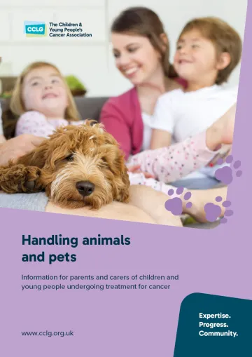 Front cover of booklet - Handling animals and pets