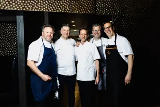 Chefs (L-R Chris Eden, Jeff Galvin, Dominic Teague, Allan Pickett and Warren Geraghty)