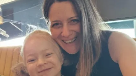 Nicol and her mum smiling at the camera