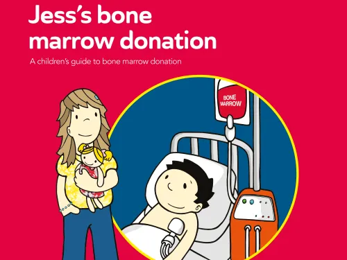 Front cover for storybook Jess's bone marrow donation