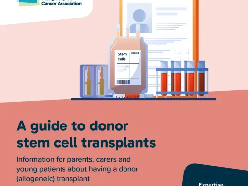Front cover for booklet - A guide to donor stem cell transplants